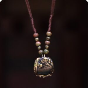 Ceramic & Brass Pendant