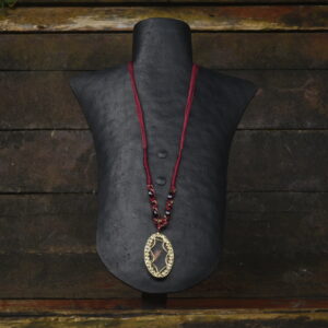 Terracotta & Brass Pendant