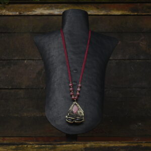 Ceramic & Rock Dhokra Pendant