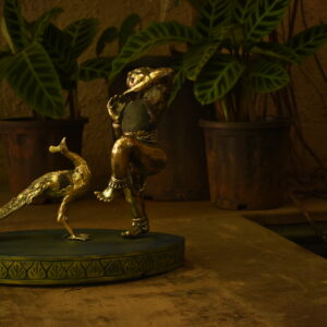 Bal Krishna with Dancing Peacock